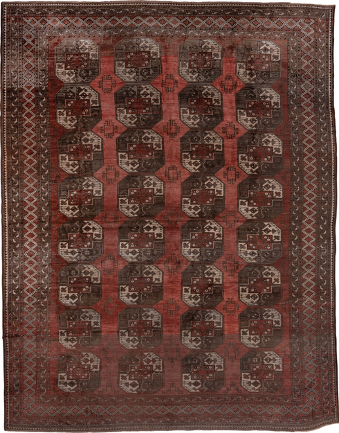 Antique Afghan Area Rug (9' x 12')